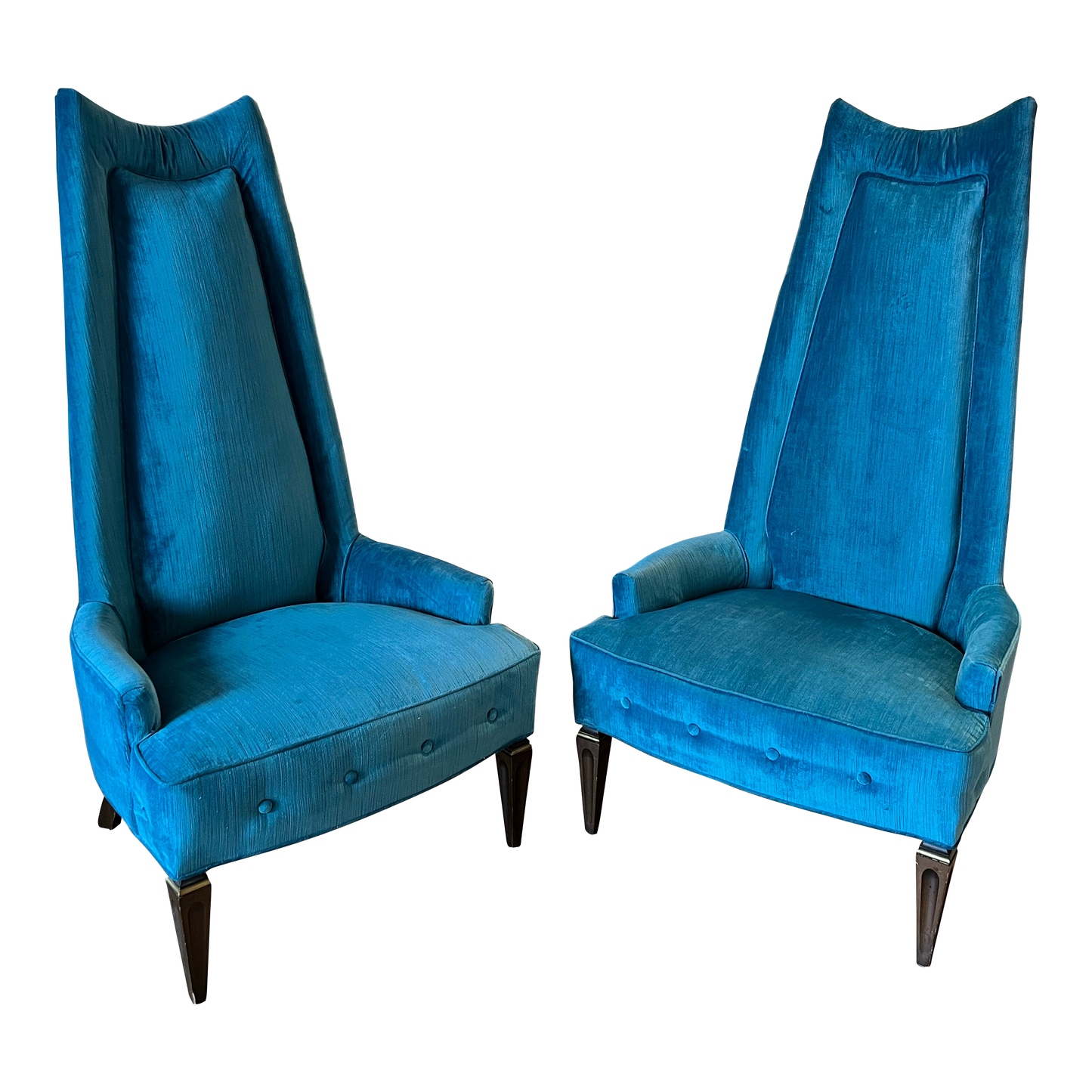 1966 Mid Century Throne Chairs - Set of 2