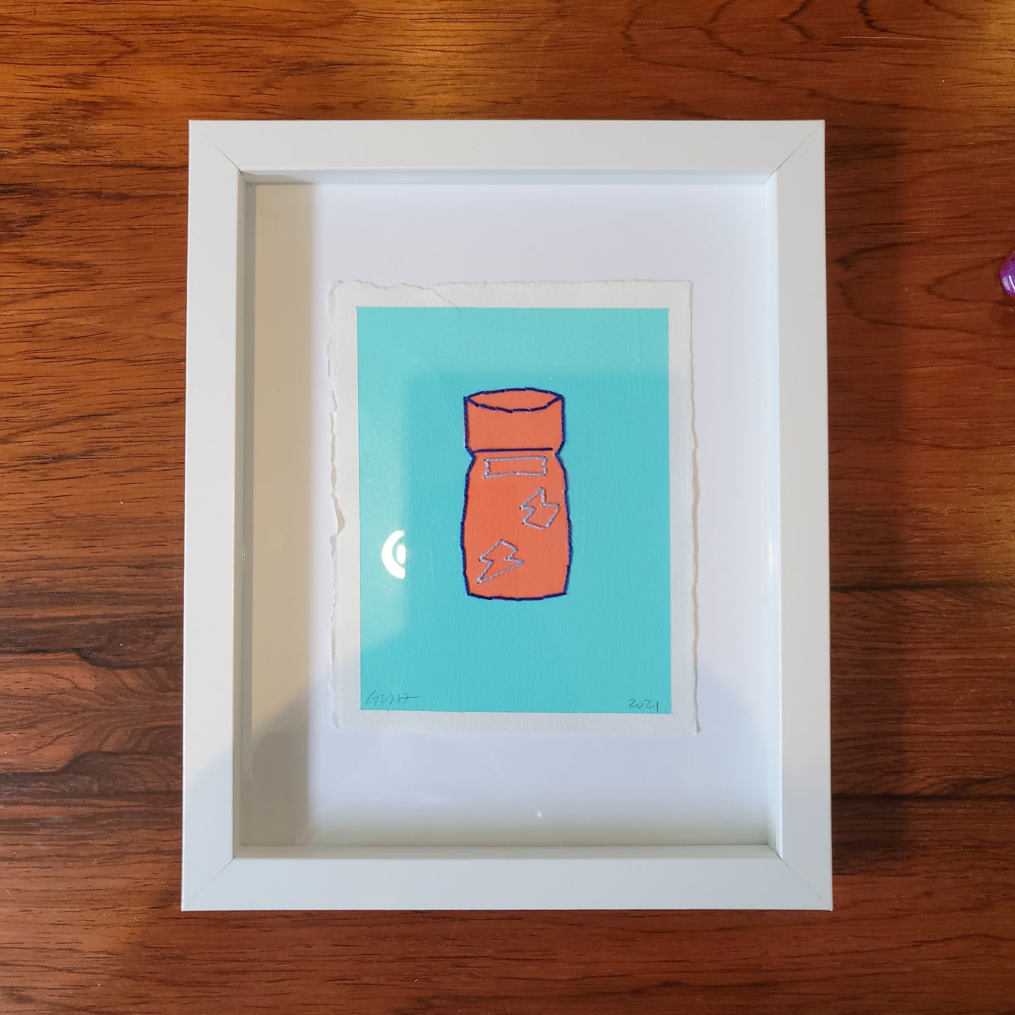 Pop Popper, Ice Blue/Navy on Turquoise/Coral