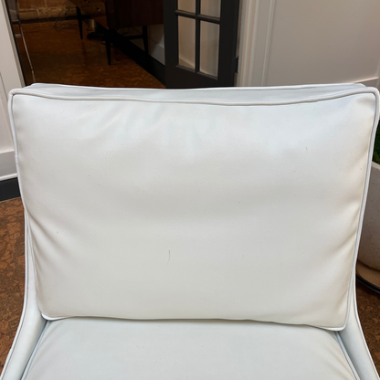 White Leather Lounge Chair